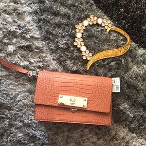Guess clutch bag cognac